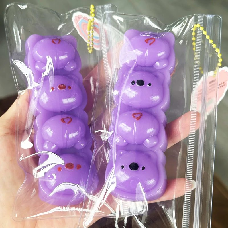 Cute Mini Cartoon Piglet Quadruple Pinch Squeeze Toys Silicone Slow Rebound Soft Decompression Toys Fidgets Stress Relief Toys