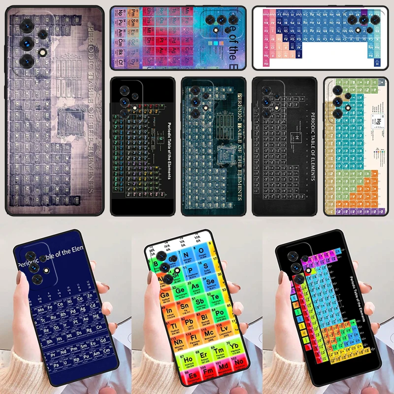 Chemistry Periodic Table of Elements For Samsung A52 A72 A73 A20e A21S A50 A70 A11 A12 A42 A31 A40 A51 A71 A32 A80 Phone Case