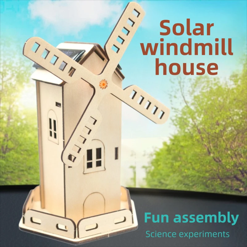 DIY Solar Energy Windmill House DIY Science and Technology Experiment Kit & Educational toys games for boy's toy