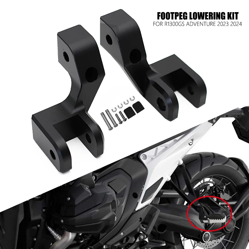 Motorcycle Passenger Footpeg Lowering Kit Accessories Fit For BMW R1300GS R 1300 GS ADV GS1300 R 1300GS Adventure 2023 2024