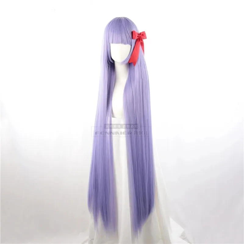 

vivi 2025 Fate BB Cosplay Wig 120cm Dark Purple Long Straight Hair Adult Role Play
