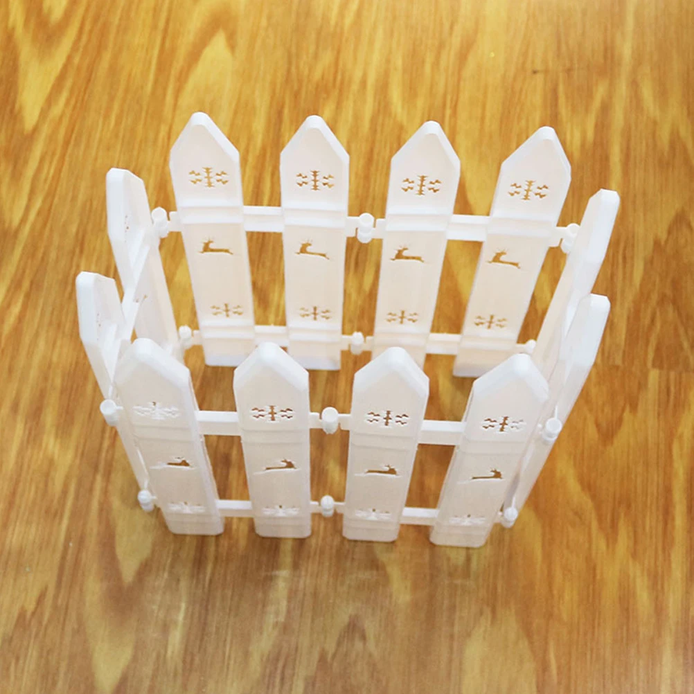 

20 Pcs Plastic Garden Fence Tree Decorations Outdoor Fencing Party Border Landscape ABS Decorative Fences Small