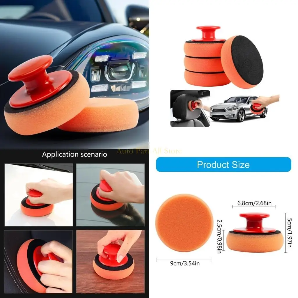 J0MA Comfortable Grip Waxing Sponge set with Long Lasting Sponges Automotive Waxing