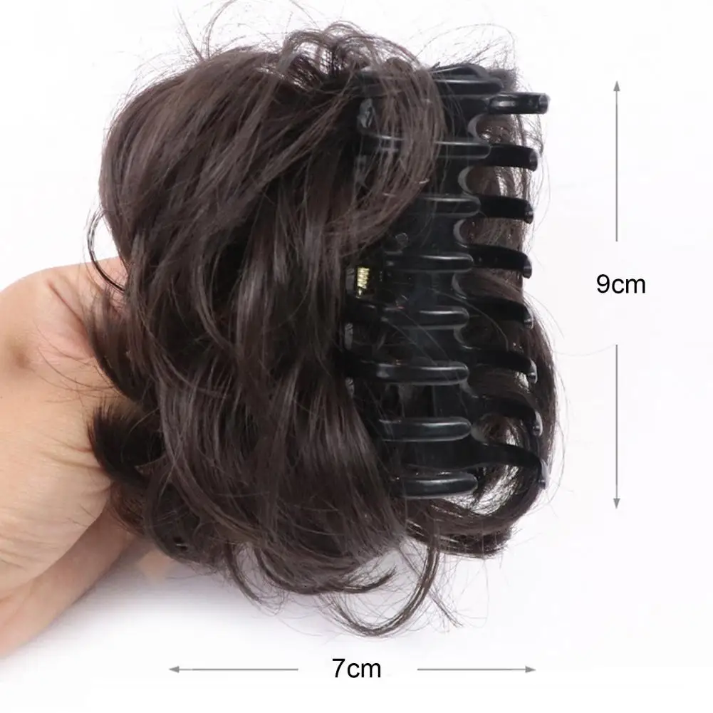 Hair Bun Wig Clip Scrunchie Fluffy Hair Extension Hairstyle Traceless Meatball Maker Wire Curly Hair Claw Women Girl Accessories