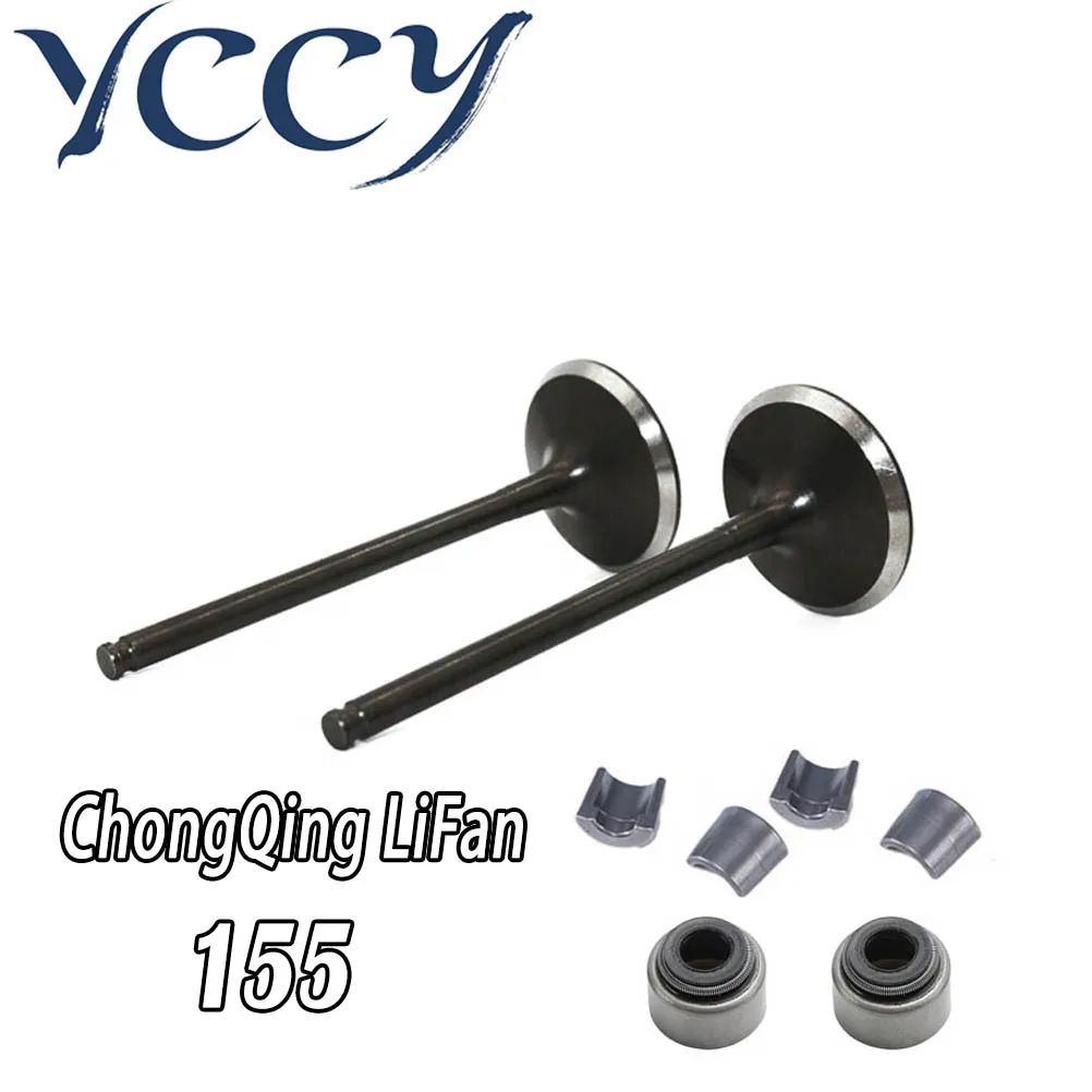 

Motorcycle Part 155cc Engine Exhaust Valves Inlet Intake Stem Kit Oil Seal For ChongQing LiFan LIFAN 155 set of 2v Scooter Moped