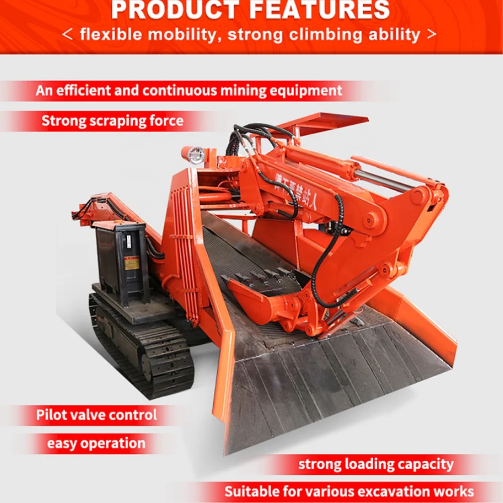 Muck Machines Mining Crawler Grilled Dig Slag Machine Tunnel Mucking Loader Slag Raking Machine For Sale