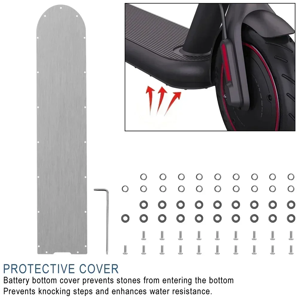 Battery Bottom Cover for Xiaomi 4 Pro 4Pro Electric Scooter Stainless Steel Plastic Chassis Protective Case Replacement Parts