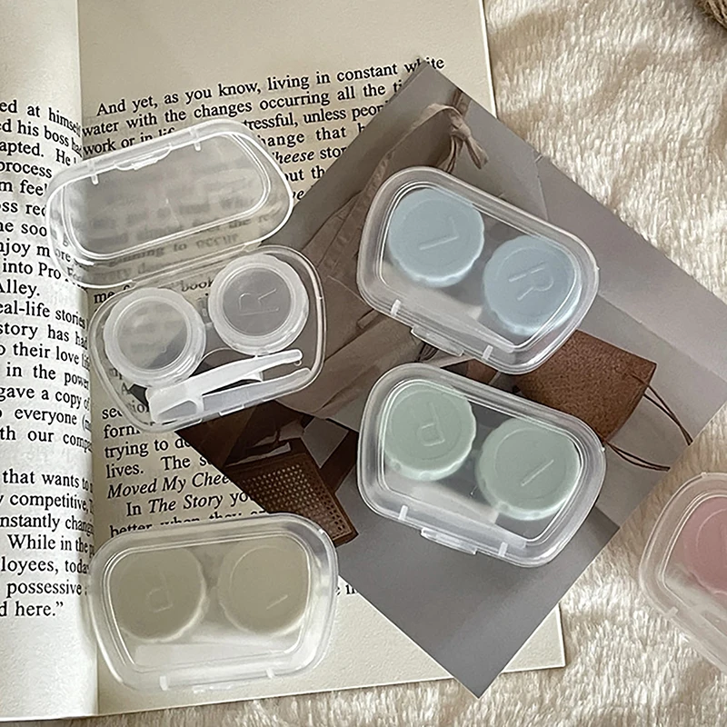 Contact Lens Box Prevent Leakage Transparent Lens Cover Container Contact Lens Holder Companion Box Care Box Portable Travel