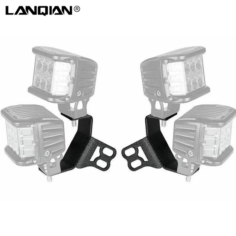 2024 UTV For Polaris RZR XP 900 800 1000 2008-2023 Windshield Side Pillar Roll Mounting Bracket Led Work Light Fog Lamp Holder