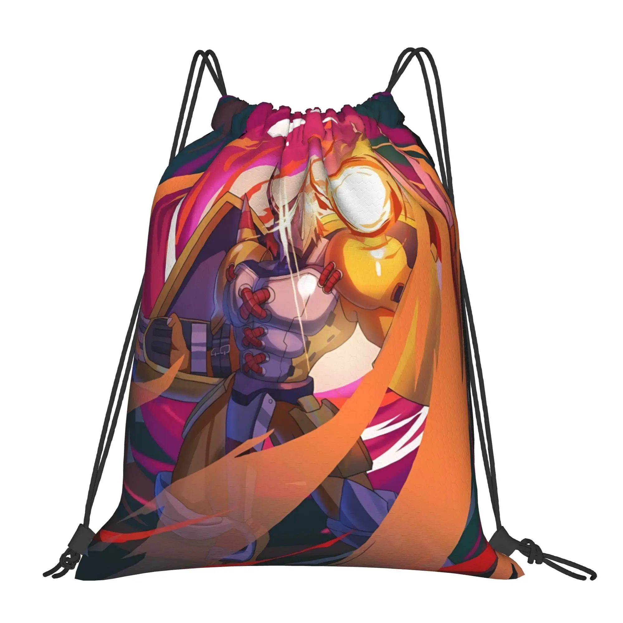 For travel Pouch Digital Monster  Kawaii Drawstring Bags Shopping Shoe Clothes Storage Multi-function Teen Portable Rucksack