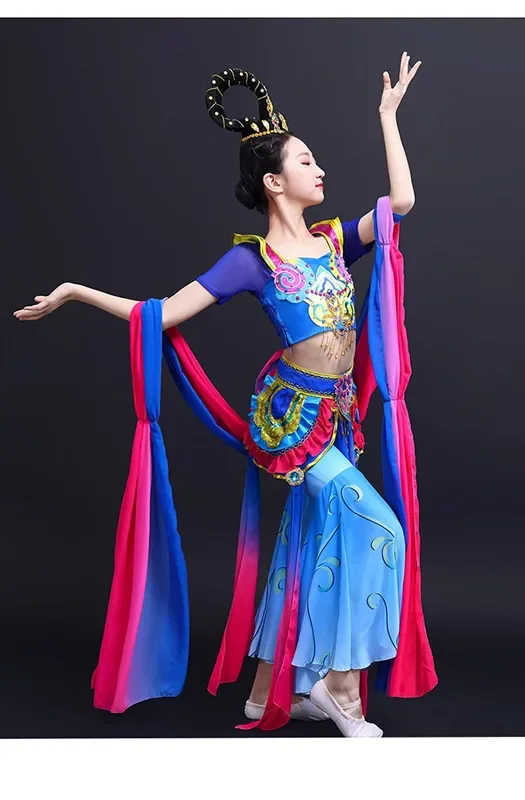 Trajes de dança clássica infantil, vestido de gaze, vestido de treinamento para meninas, dança chinesa