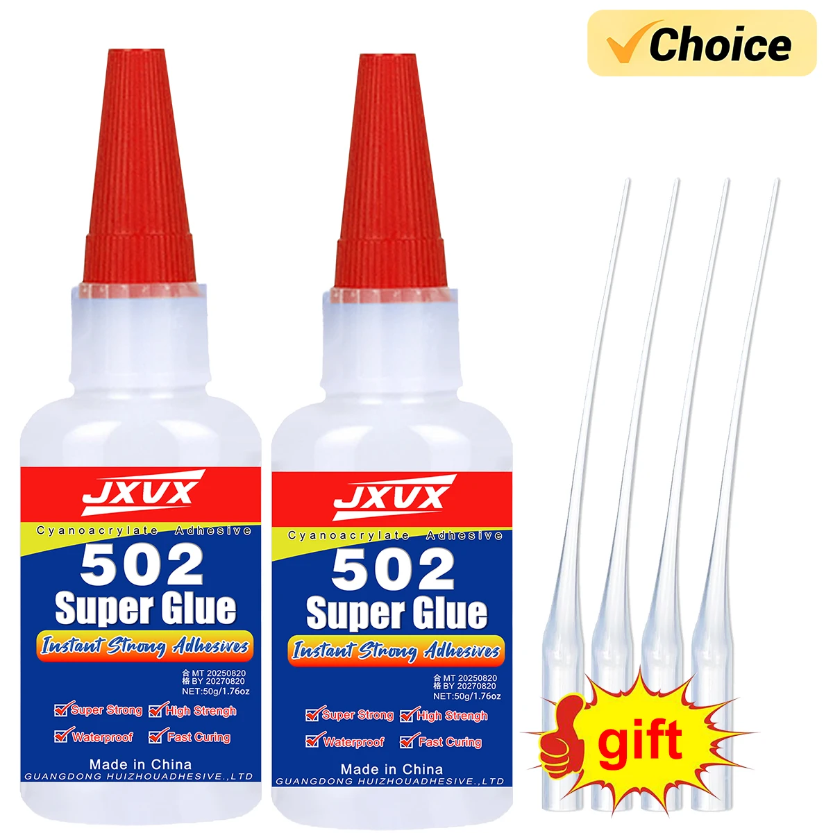 JXVX 502 Super Glue Extra Strong Plastic Professional Adhesive  Quick Fix for Toy Plastic Items Transparent Cyanoacrylate Glue Fast Drying Odorless Long Lasting Bonding 1-3PCS.