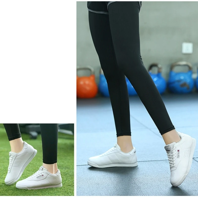 Women Sneakers Competitive Aerobics Shoes Soft Bottom Fitness Sports Children Shoes Jazz Modern Square Dance Shoes Size 30-44