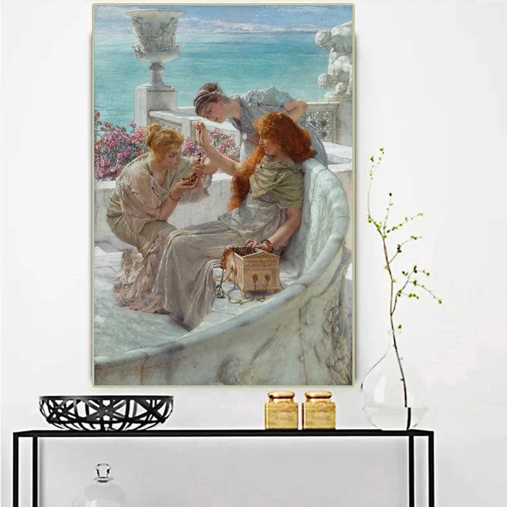 Citon Lawrence Alma-Tadema《Fortunes favourite》Canvas Oil Painting Artwork Picture Modern Wall Decor Home Living room Decoration