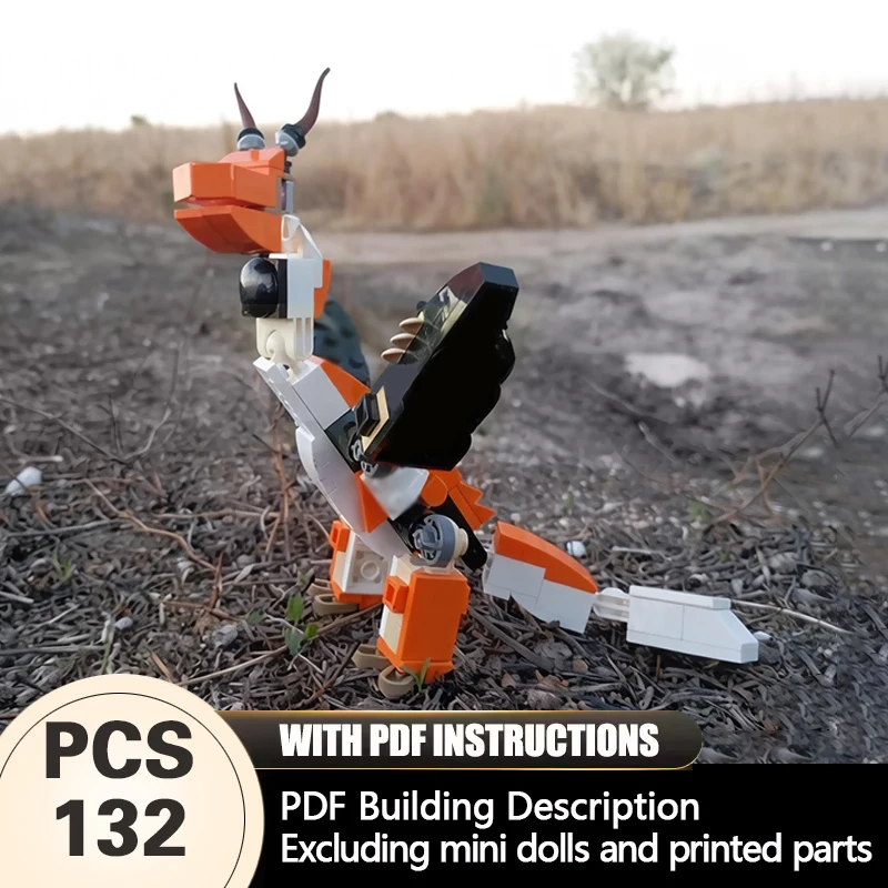 Creators Animal Series Model MOC Building Bricks Black-Winged Wyvern Modular Technology Gifts Holiday Assemble Children Toy Suit