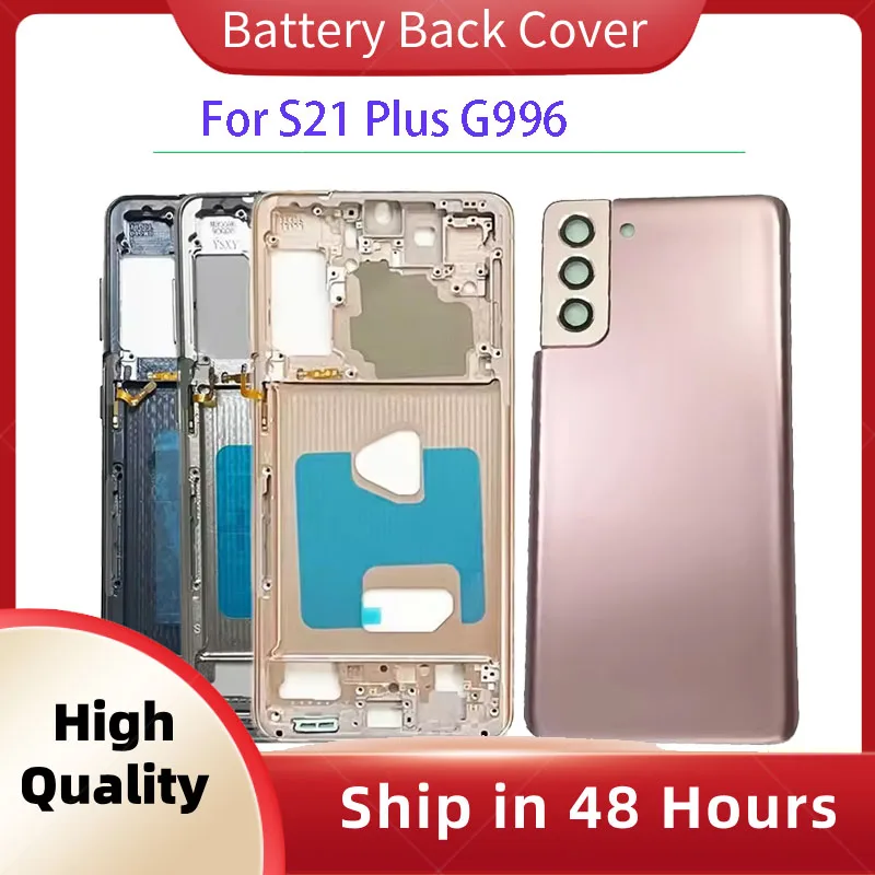 

Корпус безеля для Samsung Galaxy S21 Plus s20 + G996, средняя рамка, задняя крышка аккумулятора, детали рамки ЖК-дисплея для телефона