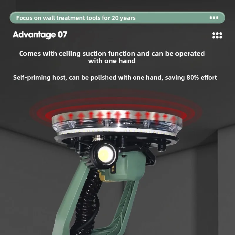 Q3 900W AC Powered Brushless Grinder Professional Wall Grinding Putty Polishing hine Modified Self-priming Sandpaper hine