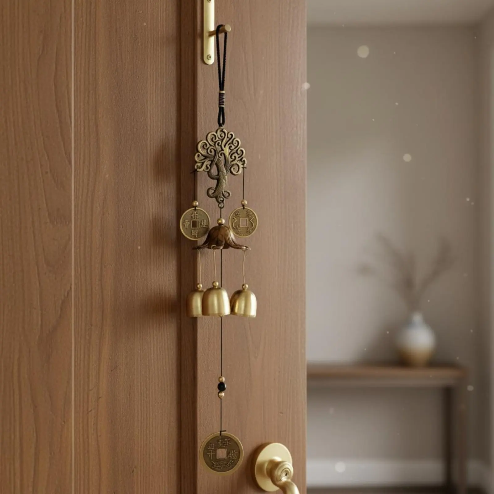 

Dragon Wind Chime Gift Idea Brass Dragon Chime Wind Bell Feng Shui Home Decor Indoor Outdoor Use for Doorway, Storefront