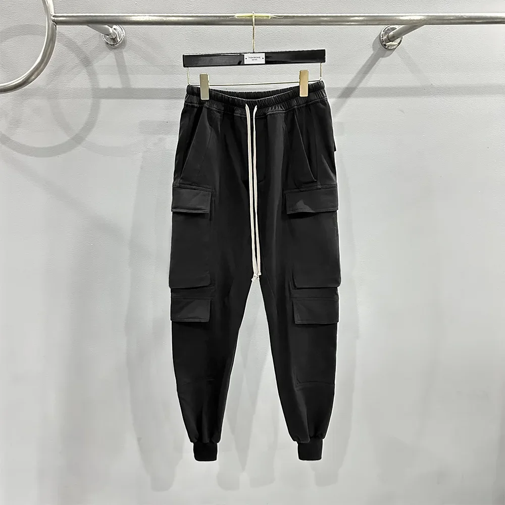 24FW Rick Men's Pants Multi-pocket Korean Fashion Owens Trouser High Street Punk RO Cargo Pants Fashion Harajuku Pencil Pants