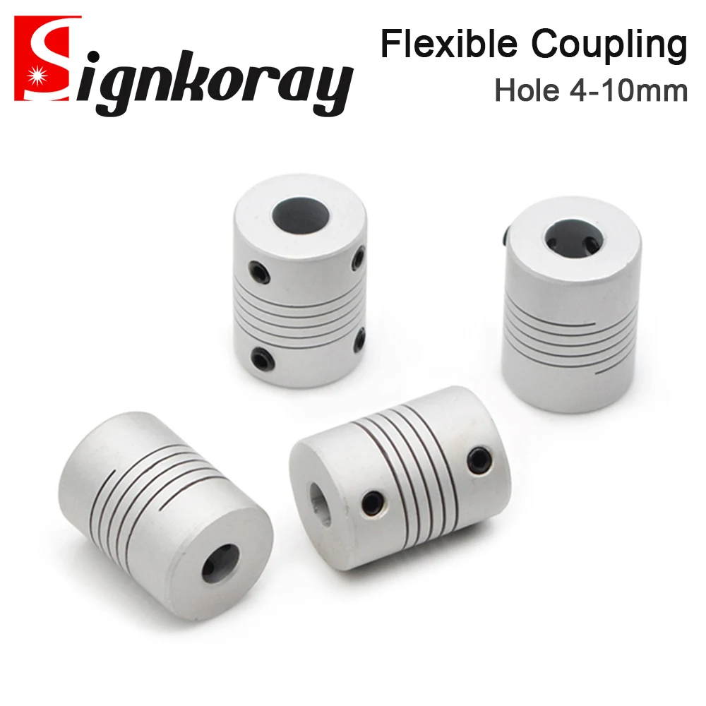 SignkoRay سبائك الألومنيوم اقتران مرن التشفير لف محرك متدرج اقتران D19mm L25mm ثقب داخلي 4-10 مللي متر