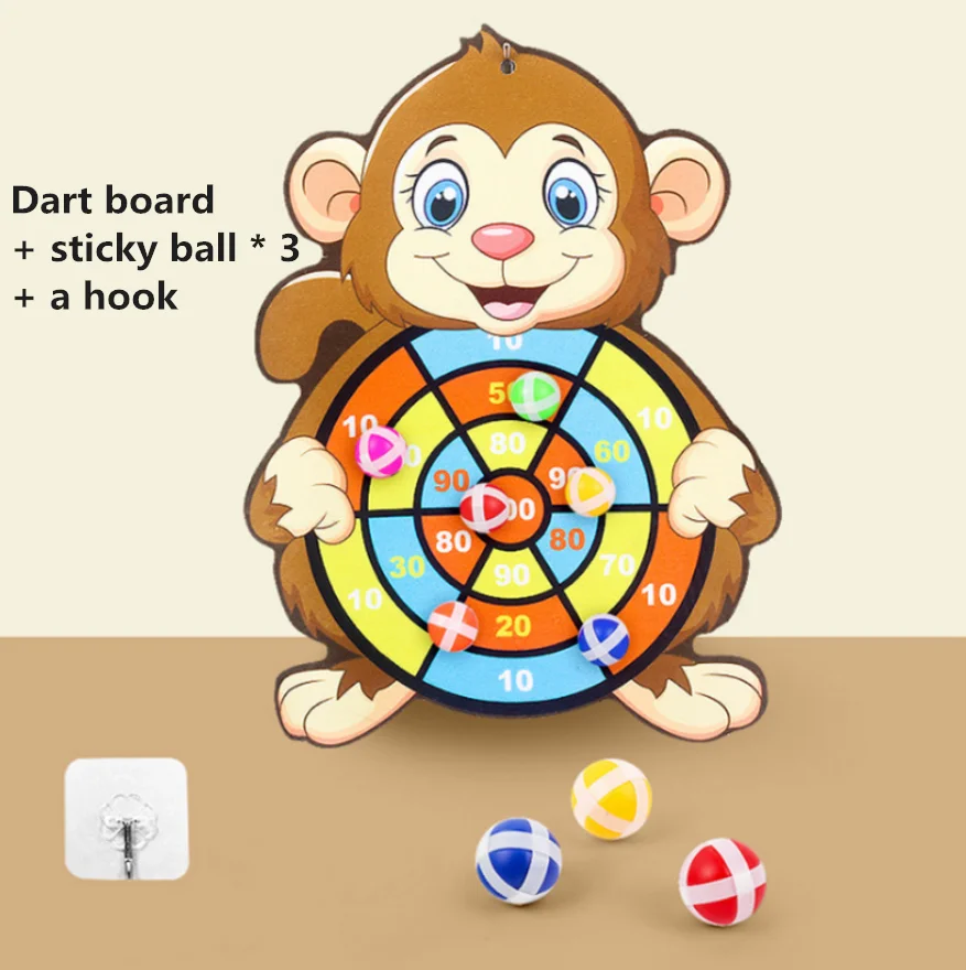 Montessori dart board alvo esportes jogo brinquedos para crianças 4 a 6 anos de idade brinquedo ao ar livre criança interior meninas pegajoso bola