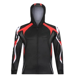 2023 Hooded Fishing Jerseys Quick Drying Sun Protection Fishing Shirts Breathable Men Long Sleeve Fishing Clothing