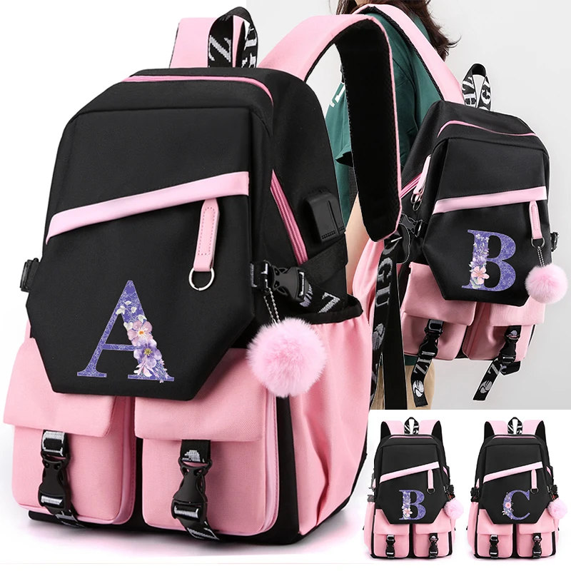 zaino-in-tela-con-stampa-di-26-lettere-inglesi-a-tema-cartone-animato-per-studenti-adolescenti-bambini-borsa-da-scuola-per-ragazze-e-donne-borsa-da-viaggio-di-grande-capacita