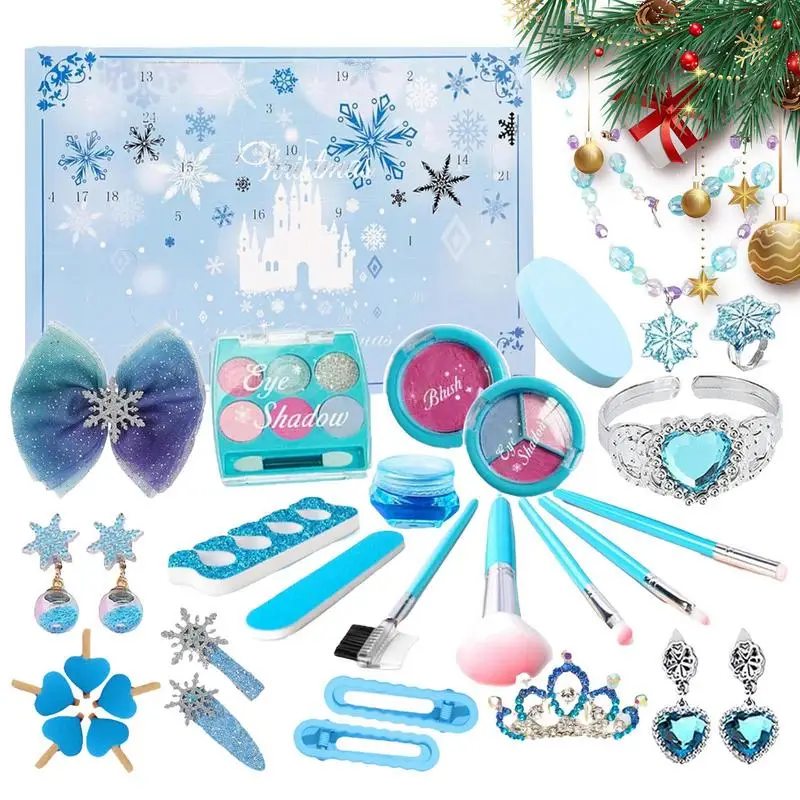 Christmas Makeup Advent Calendar Makeup Decorative Supplies Christmas Countdown Calendar Kids Gifts Princess Makeup Set