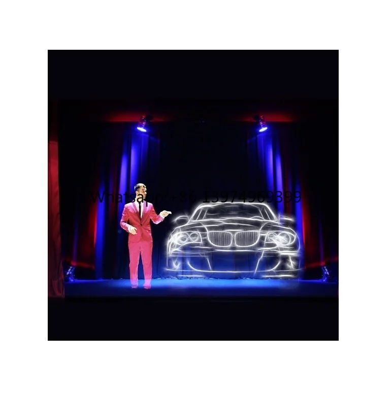 Transparent Pepper's Ghost Foil for 3D Holographic Projection up to Large Sizes