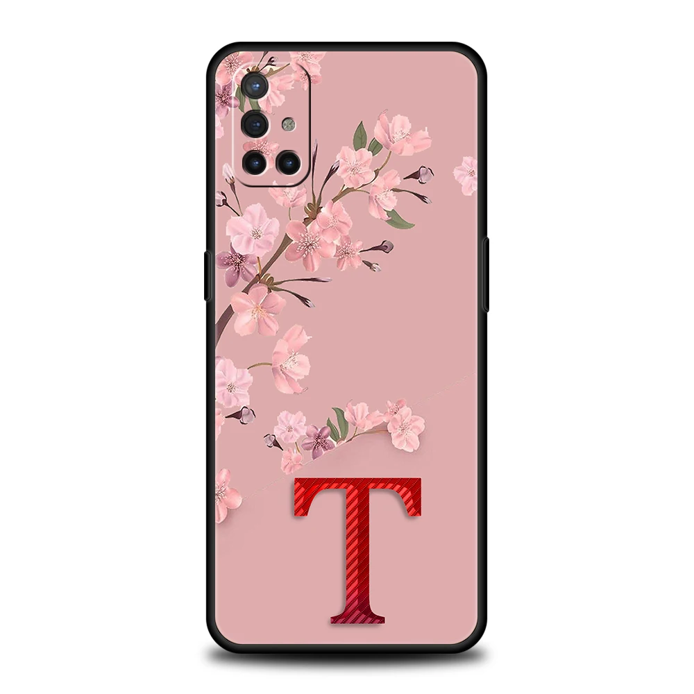 Cartoon Flower Letter Phone Case for Oneplus 11 10T Nord N100 N10 10 7 8 9 9R 7T 8T N200 CE 2 9RT Pro 5G Silicone Cover Shell