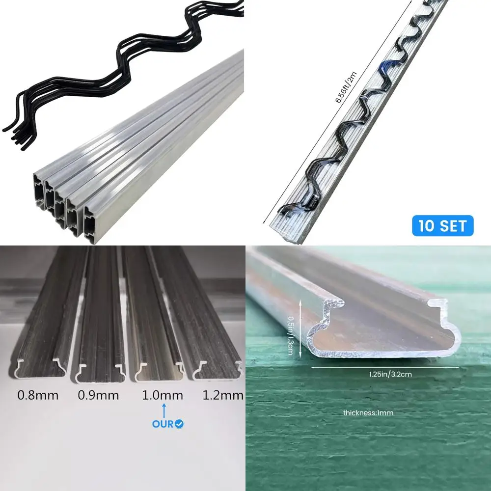 

Канал блокировки теплицы и пружинный провод, алюминиевый сплав длиной 6,6 фута и ПВХ с покрытием для безопасной установки в теплице