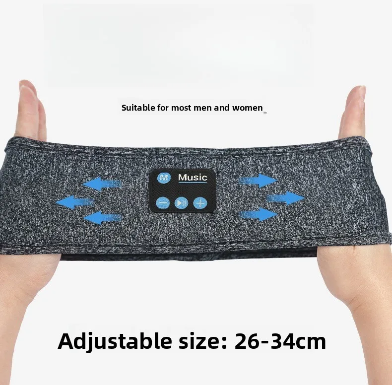 Sports Bluetooth Music Headband Sweat Absorbing Quick Drying Removable Washable Binaural Speaker Headscarf