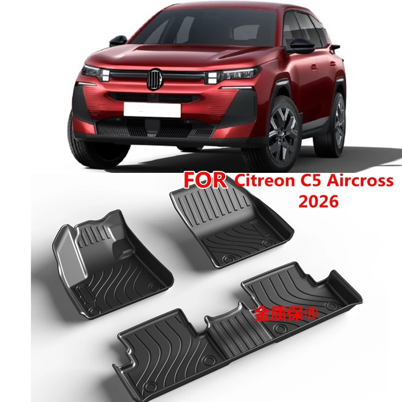 Use for 2026 Citreon C5 Aircross car carpet AllWeather floor Mat Full Set Fit For Citreon C5 Aircross waterproof carfloor mat