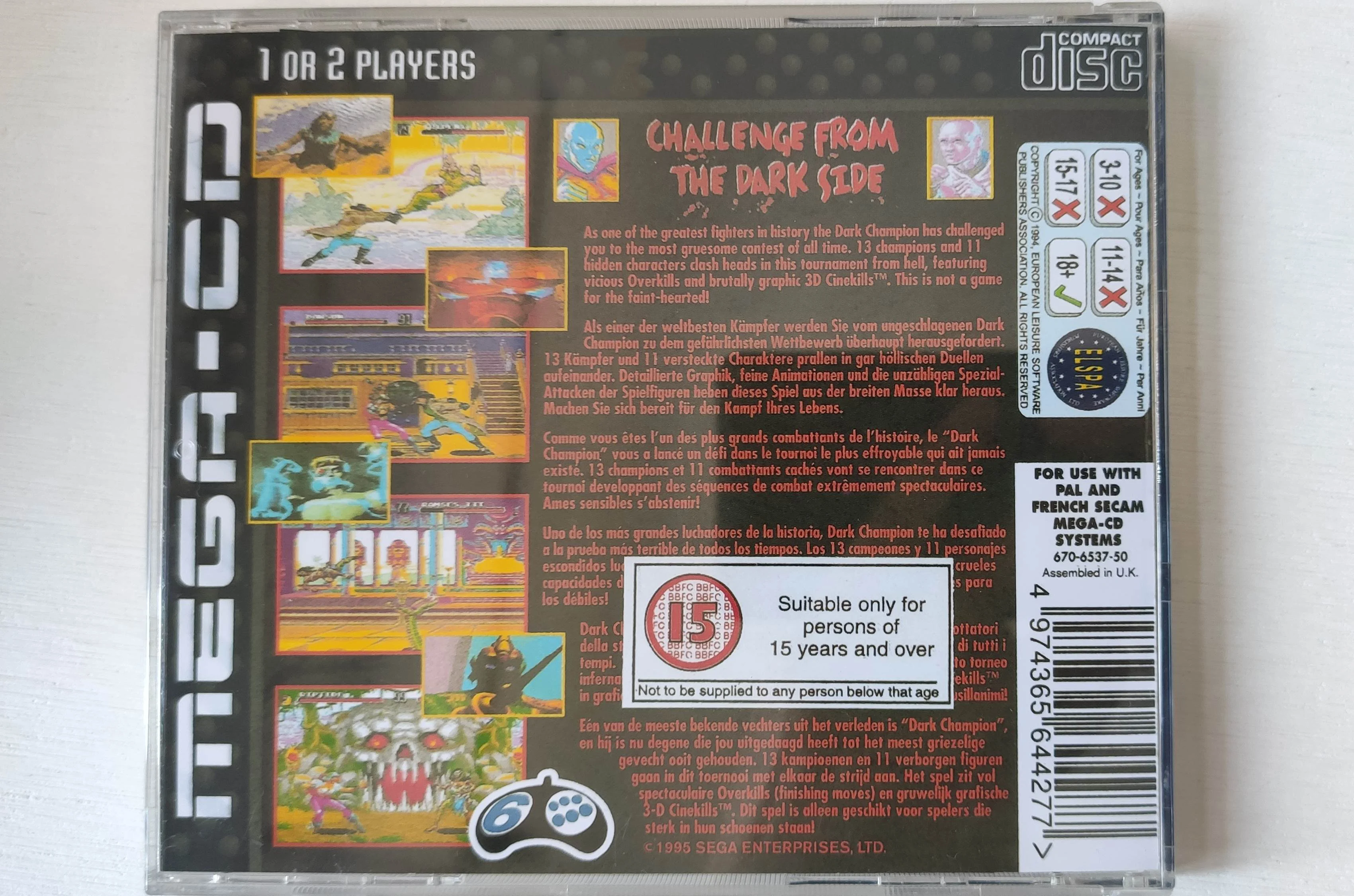 Mega CD Copy Disc Eternal Champions GameWithout Manu Unlock Console Megasega Retro Optical Driver Retro Video Game Machine Parts
