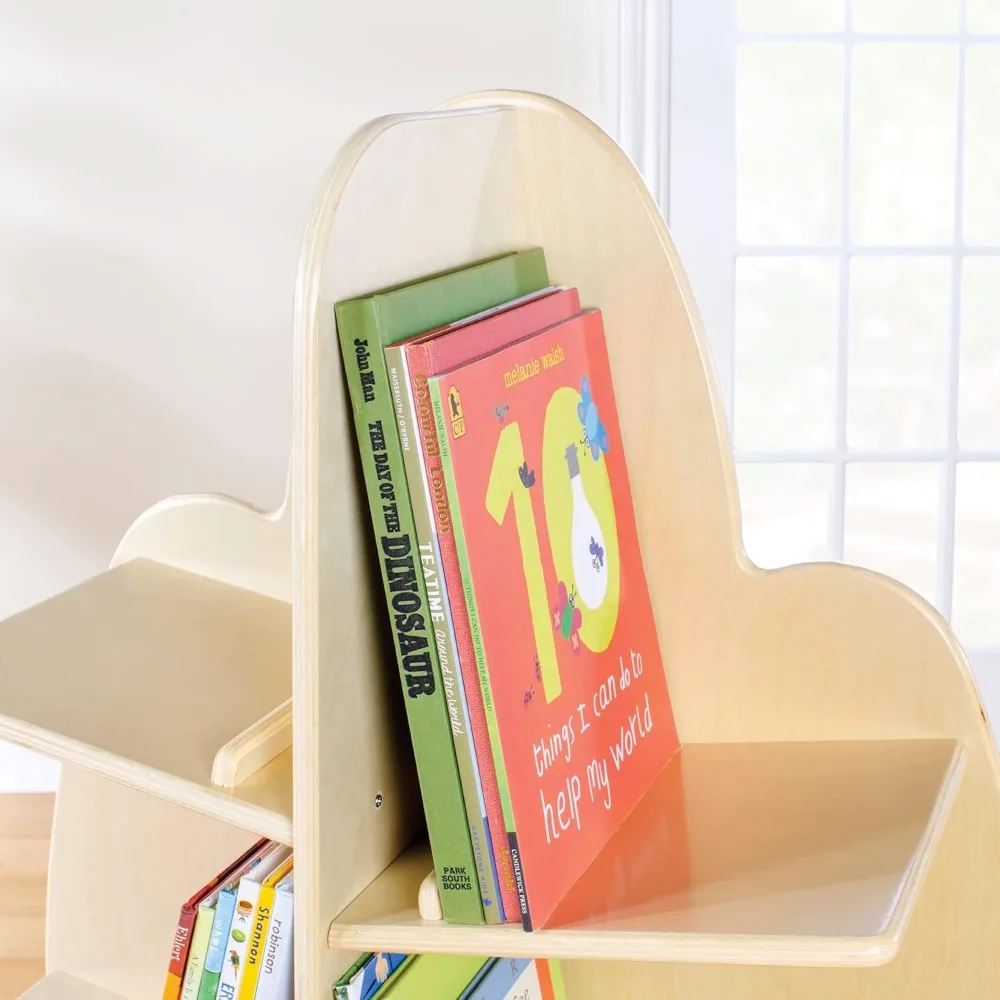 Árbol de lectura Natural, estantería de madera contrachapada para sala de juegos, aula y dormitorio de niños, estantes Organizadores de madera