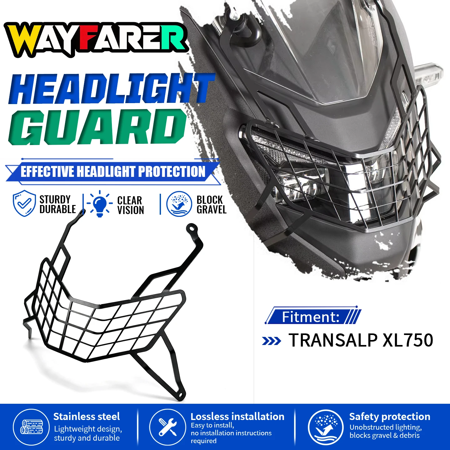 Motorcycle Headlight Protector Guard Grille Mesh Cover For XL750 Transalp XL 750 2025 2026 2027 Accessories