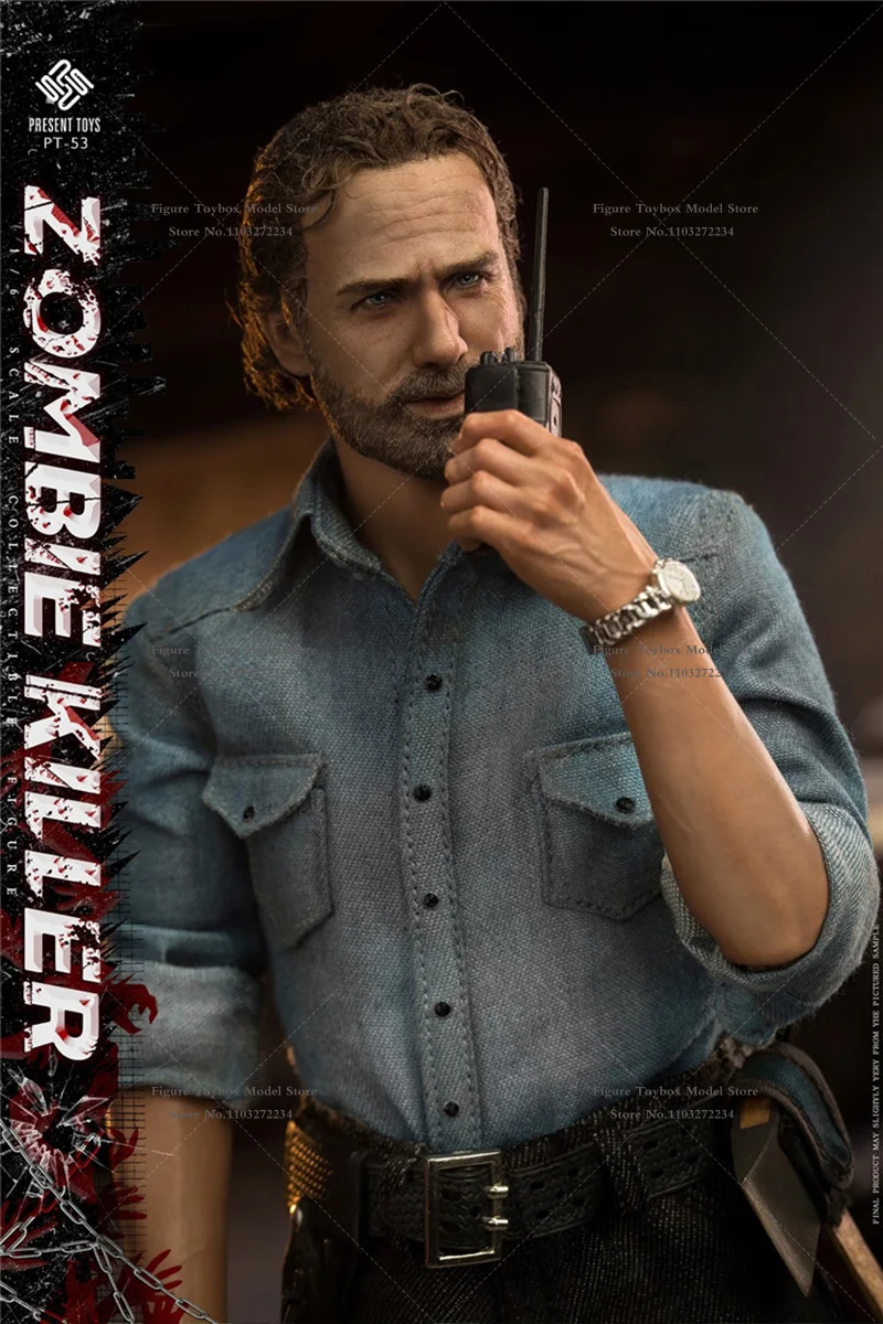 PRESENT TOYS PT-sp53 1/6 Scale Beard Man Cloth Action Figure Zombie Killer Delicate Mini 12" Full Set Male Soldier Model Gift