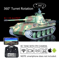 Outdoor Toys Heng Long 1/16 7.0 RC Tank 3879 Upgraded German Panther G FPV RTR W/ 360° Turret RC Panzer Model TH17490-SMT4