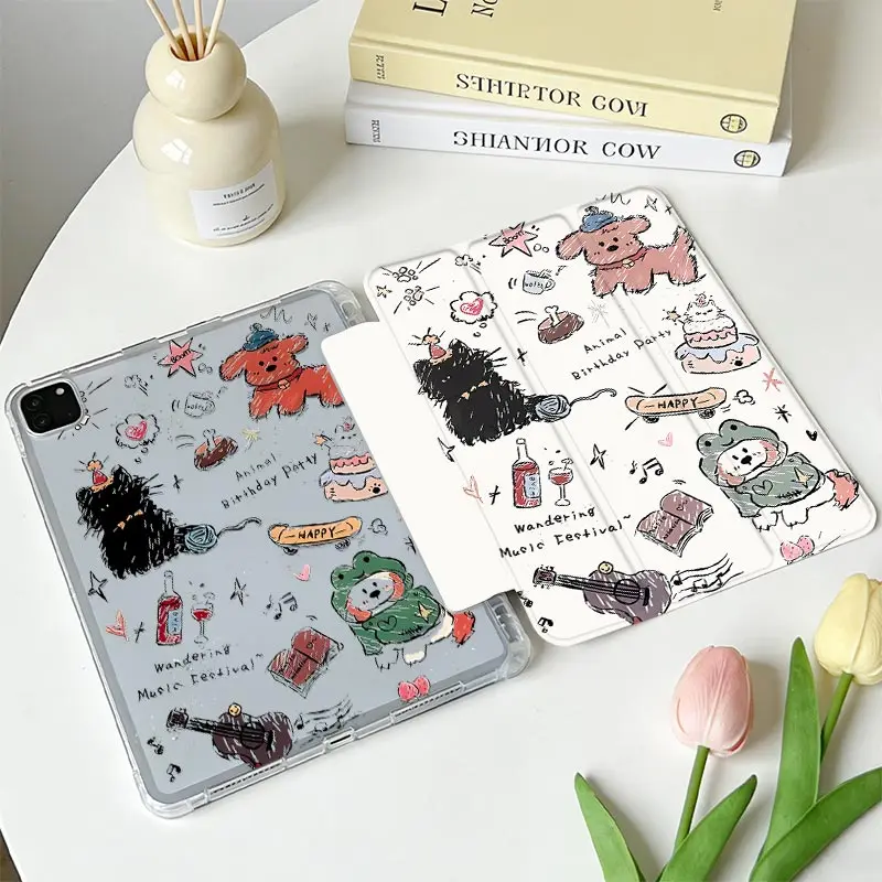 Multi‑Angle Stand Tri‑Fold TPU Soft Shell For Xiaomi Pad 5/5Pro 6/6Pro 11 inch Xiaomi Pad 7/7Pro 8/8Pro 11.2 Redmi Pad SE 11