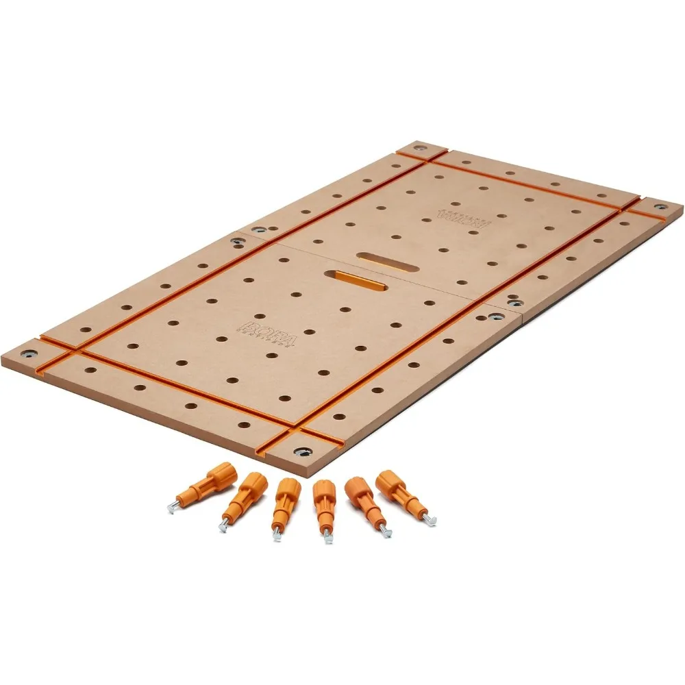 Centipede Folding T-Track Table Top Centipede Work Stand Saw Horses - 24 Inch x 48 Inch 20mm Dog Holes