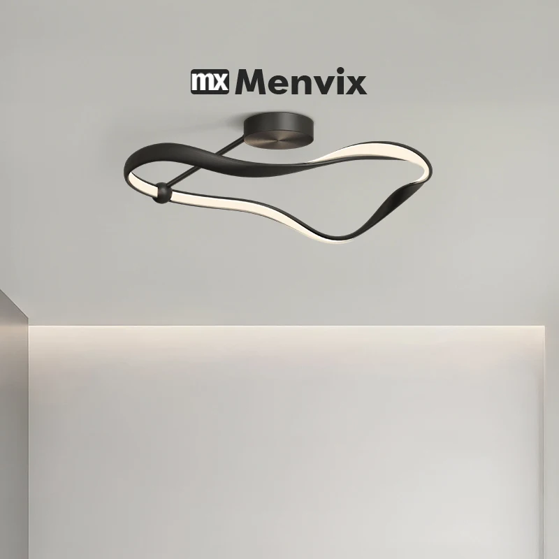Menvix Household LED Chandelier Three Colors Lamp Modern Style Ceiling Lamp Bedroom Light Surface Installation Dining Room Lamp