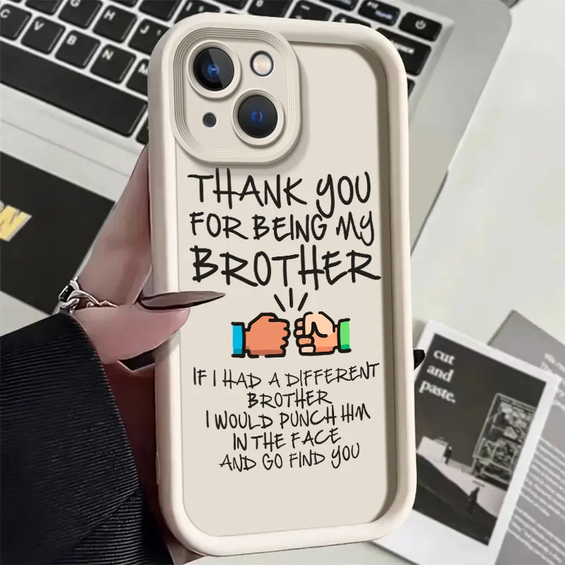 Sky ladder painted BROTHER fist bump phone case For iPhone 11 12 13 14 15 pro max