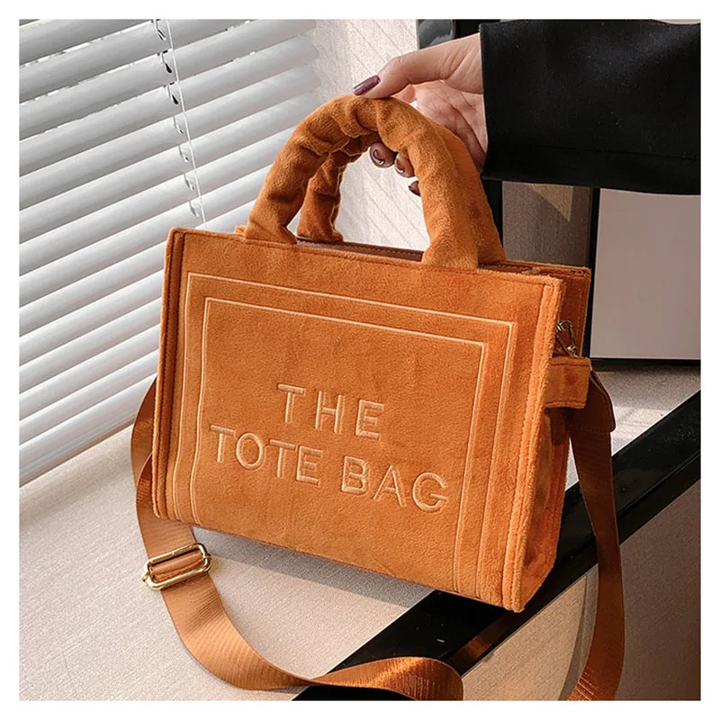 

Женская велюровая большая сумка цвета хаки, оригинальная женская сумка-шоппер с буквенным принтом, женские квадратные сумки на плечо среднего размера