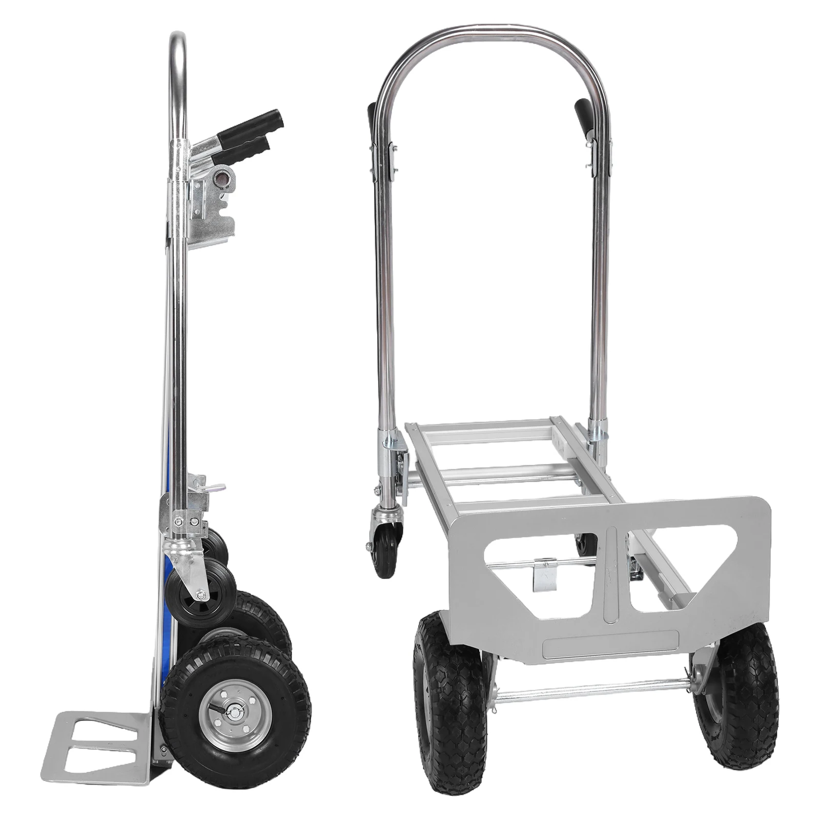 

Тележка-трансформер 2-в-1 с колесами, грузоподъемность 800 фунтов, для логистики, покупок, дома, офиса, переездов