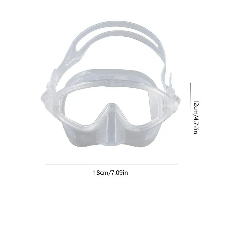 Snorkel Goggles Clear Transparent Maskue Transparent Swim Maskue Diving Goggles Leak-proof Anti-fog Clear Visibility Nose Cover