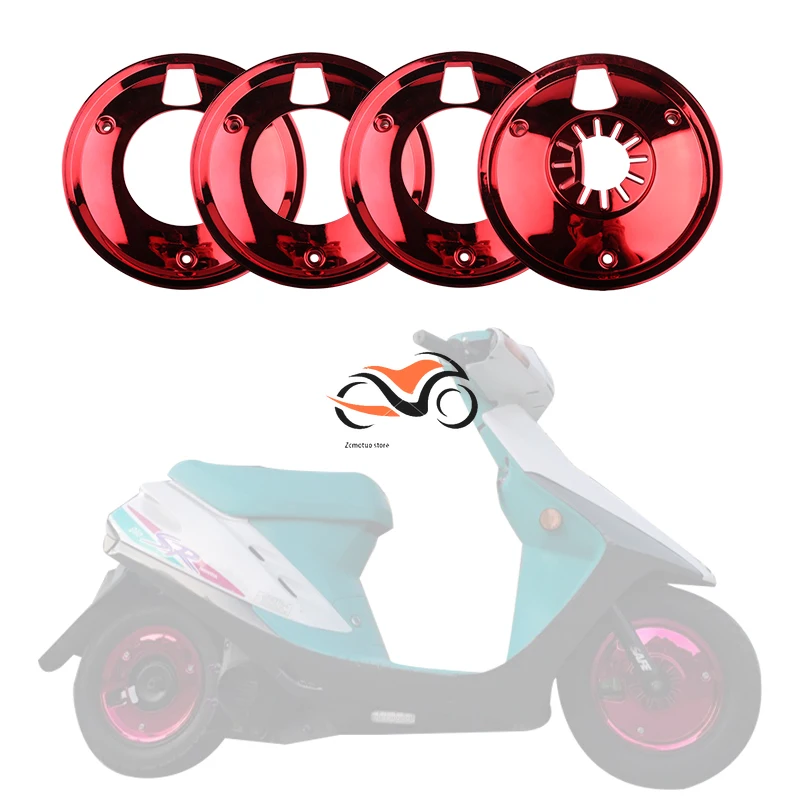 For HONDA DIO 50 For YAMAHA JOG 50 Vino 5AU Motorcycle Scooter Chrome Wheel Cover 10-Inch Drum brake Wheel Protective Cover