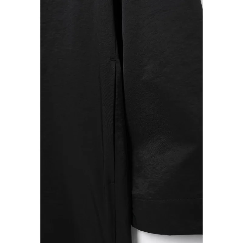 HXAO Damen Trenchcoat Schwarz Lange Jacke Frauen Windschutz Herbst Outdoor Demi-saison Windjacke Koreanische Pendeln Oversize Mäntel