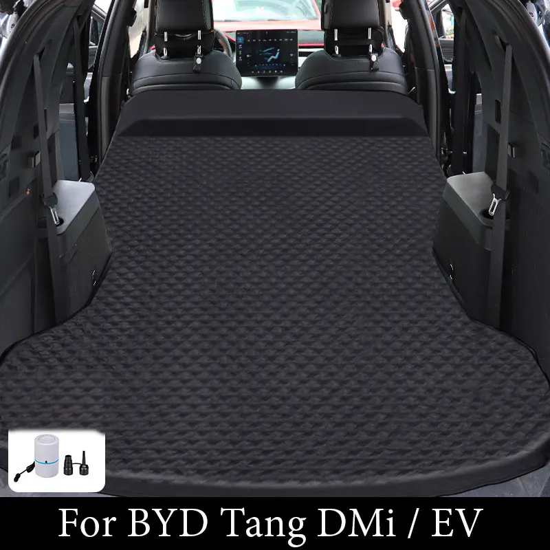 Car Travel Bed For BYD Tang DMi EV Inflatable Air Mattress with Air Pump Self-driving Tour Bed SUV Outdoor Camping Sleeping Mat