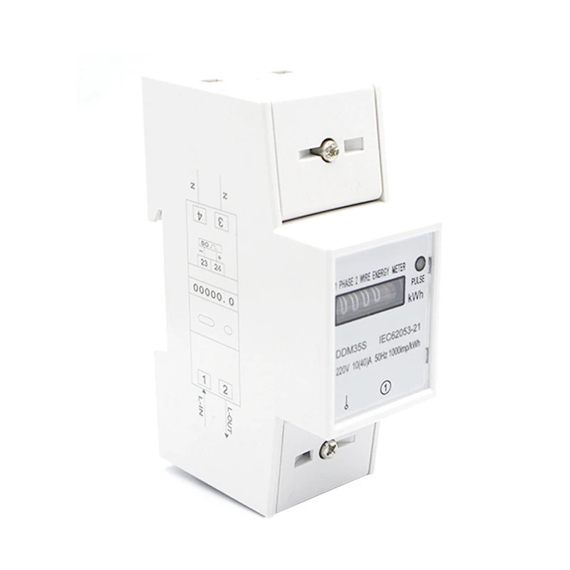 Single Phase Two Wire 220V 10-40A Energy Meter Kwh Counter Consumption Analog Electricity Wattmeter Household Din Rail