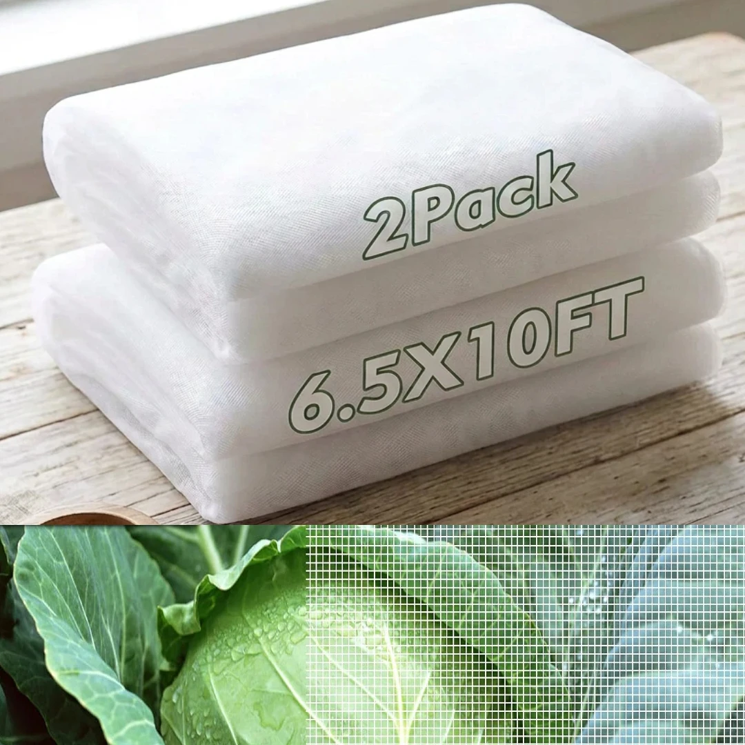 2 Pack 6.5x10ft Garden Netting Ultra Fine Mesh Plant Covers, Bird Barrier Screen for Vegetables Fruits Flowers Bed Protection